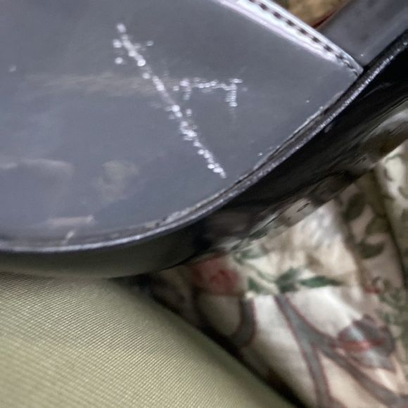 Stella McCartney Grey Faux Patent Leather Peeptoe Heels Size 38.5 (US 8) - Picture 8 of 8